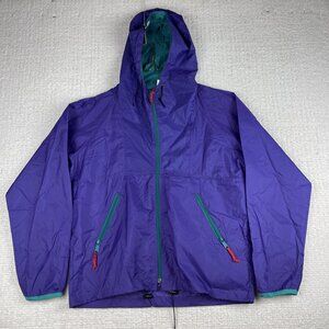 VTG Sierra Designs Medium Nylon Retro Purple Full Zip Hooded Windbreaker Jacket